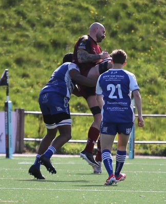 110426 - RGC v Bridgend - Super Rygbi Cymru (SRC) - Billy McQuenny of RGC goes up for the ball from the kick off