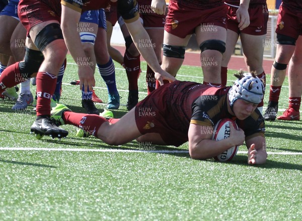 110426 - RGC v Bridgend - Super Rygbi Cymru (SRC) - Jan Petch-Jones of RGC gets the try