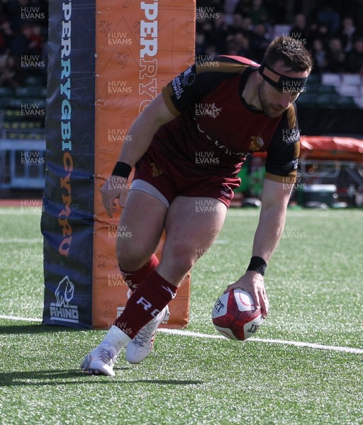 110426 - RGC v Bridgend - Super Rygbi Cymru (SRC) - Billy McBryde of RGC gets the try