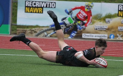 150225 - RGC v  Llandovery - Super Rygbi Cymru (SRC) - Cup Competition - Sam Stoddard of RGC gets his 2nd try