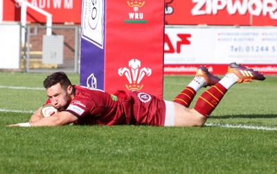 121019 - RGC v Pontypridd - Indigo Group Premiership -   Billy McBryde of RGC scores a try