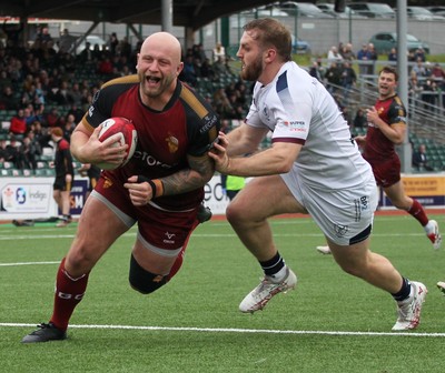 181025 - RGC v Swansea - Super Rygbi Cymru (SRC) - Delwyn Jones of RGC gets the try