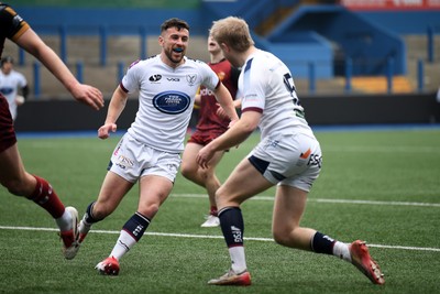 070326 - RGC v Swansea RFC - SRC plate Final -Mat Protheroe of Swansea celebrates scoring a try with team mates