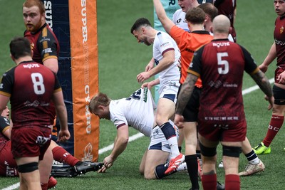 070326 - RGC v Swansea RFC - SRC plate Final - Mat Protheroe of Swansea scores a try