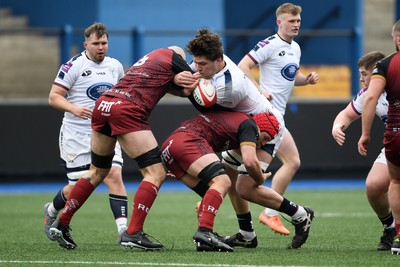 070326 - RGC v Swansea RFC - SRC plate Final - Ben Roberts of Swansea is challenged by Delwyn Jones of RGC