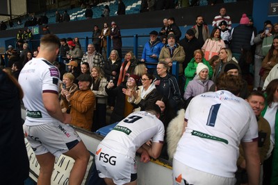 070326 - RGC v Swansea RFC - SRC plate Final - Swansea players with family at full time