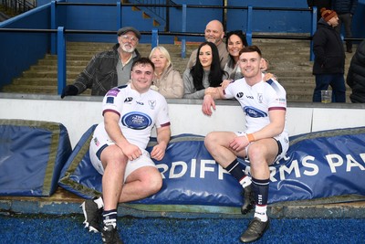 070326 - RGC v Swansea RFC - SRC plate Final - Logan Lloyd of Swansea and Liam Lloyd of Swansea wit family at full time