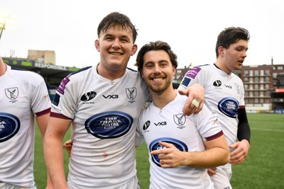 070326 - RGC v Swansea RFC - SRC plate Final - Swansea players celebrate the win at full time