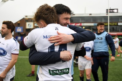 070326 - RGC v Swansea RFC - SRC plate Final - Swansea players celebrate the win at full time