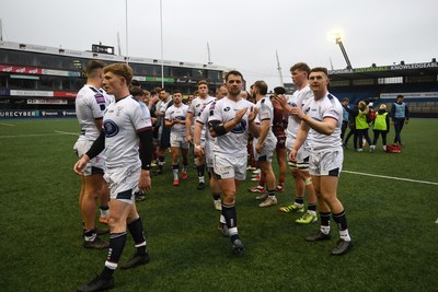 070326 - RGC v Swansea RFC - SRC plate Final - Swansea players celebrate the win at full time