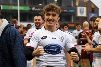 070326 - RGC v Swansea RFC - SRC plate Final - Swansea players celebrate the win at full time