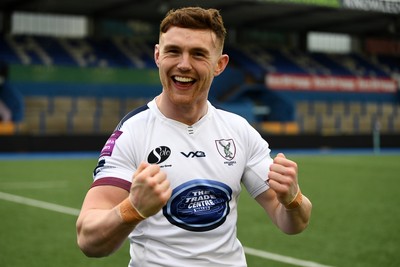 070326 - RGC v Swansea RFC - SRC plate Final - Liam Lloyd of Swansea celebrates the win at full time