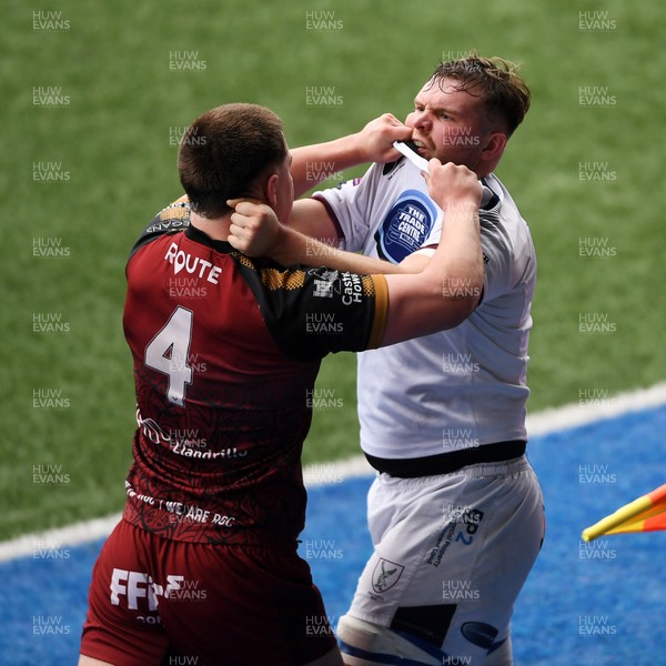 070326 - RGC v Swansea RFC - SRC plate Final - Things heat up between Jacob Hopkins of Swansea’ and Billy McQueeney of RGC