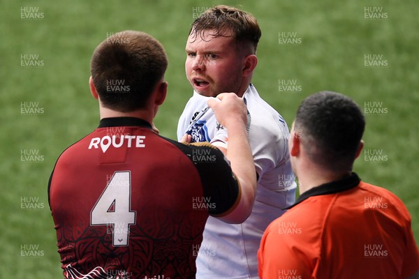 070326 - RGC v Swansea RFC - SRC plate Final - Things heat up between Jacob Hopkins of Swansea’ and Billy McQueeney of RGC