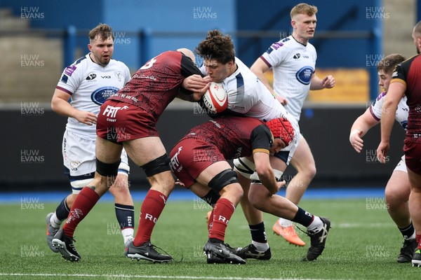 070326 - RGC v Swansea RFC - SRC plate Final - Ben Roberts of Swansea is challenged by Delwyn Jones of RGC