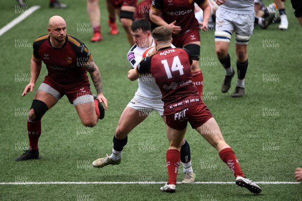 070326 - RGC v Swansea RFC - SRC plate Final - Callum Carson of Swansea is challenged by Sam Jones of RGC