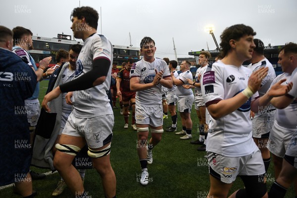 070326 - RGC v Swansea RFC - SRC plate Final - Swansea players celebrate the win at full time