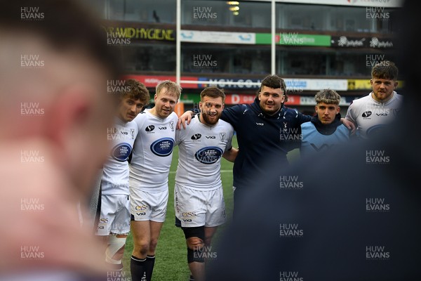 070326 - RGC v Swansea RFC - SRC plate Final - Swansea huddle at full time