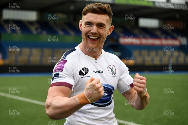 070326 - RGC v Swansea RFC - SRC plate Final - Liam Lloyd of Swansea celebrates the win at full time