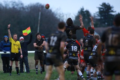 060124 - Rhiwbina v Ynysybwl - Admiral National League 1 East Central - Jeffery Young of Rhiwbina throws into a lineout