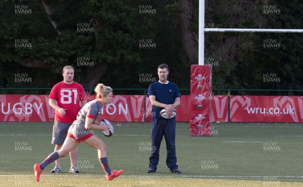 080915 - Rhod Gilbert filming with Wales Women's squad at the Vale