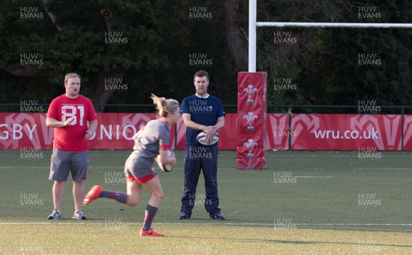 080915 - Rhod Gilbert filming with Wales Women's squad at the Vale