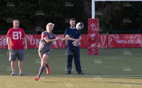 080915 - Rhod Gilbert filming with Wales Women's squad at the Vale