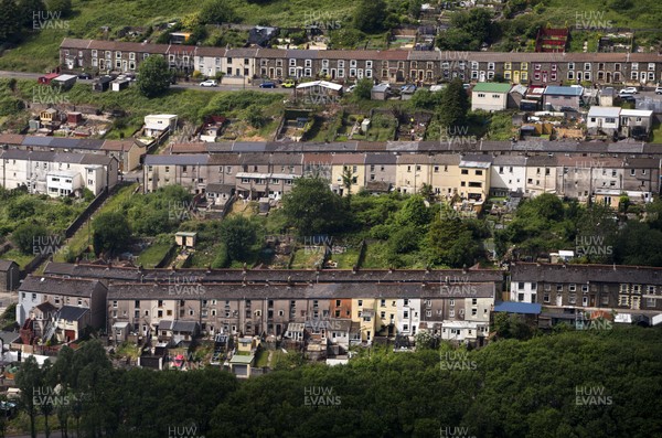170620 - Picture shows of the terraced houses of the South Wales village of Tylerstown, in the Rhondda Valley