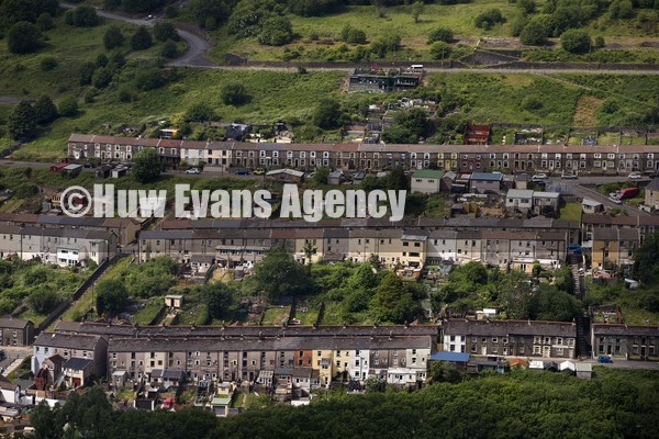 170620 - Picture shows of the terraced houses of the South Wales village of Tylerstown, in the Rhondda Valley