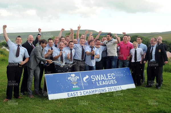 11.06.11. Rhymney RFC celebrate after winning the SWALEC Division 3 East League.  