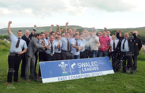 11.06.11. Rhymney RFC celebrate after winning the SWALEC Division 3 East League.  