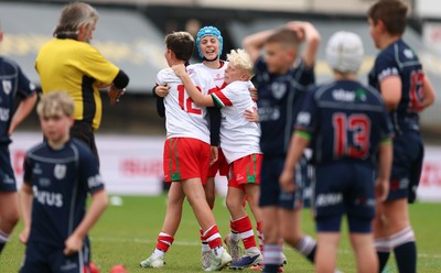 280426 - Rhymney v Mynydd Mawr, DC Thomas Plate Final - Rhymney celebrate after winning the DC Thomas Plate Final