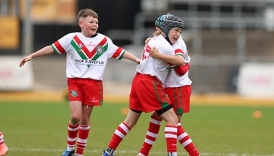 280426 - Rhymney v Mynydd Mawr, DC Thomas Plate Final - Rhymney celebrate after winning the DC Thomas Plate Final