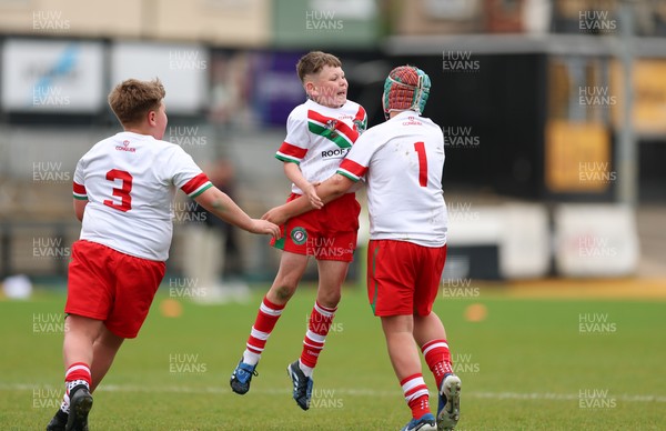 280426 - Rhymney v Mynydd Mawr, DC Thomas Plate Final - Rhymney celebrate after winning the DC Thomas Plate Final