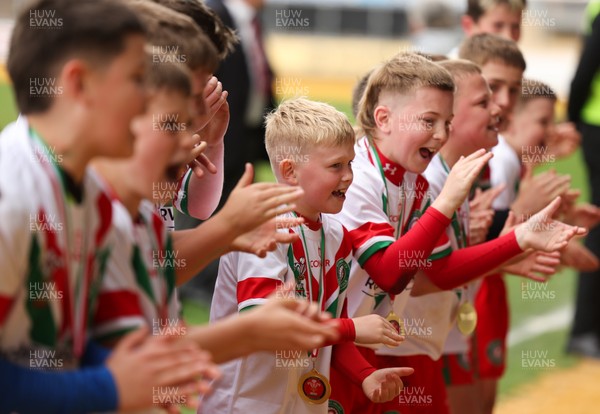 280426 - Rhymney v Mynydd Mawr, DC Thomas Plate Final - Rhymney celebrate after winning the DC Thomas Plate Final
