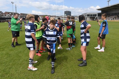 210525 - Rhymney Valley and Caerphilly District v Pembs Schools  - WSRU Junior Group - U11s DC Thomas Bowl Final - Dejected Pembs Schools players at full time