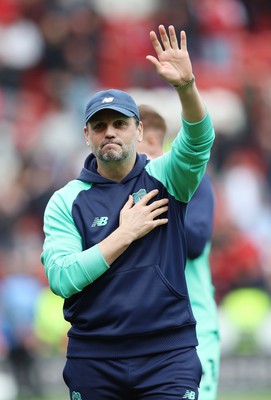 040524 - Rotherham United v Cardiff City - Sky Bet Championship - Manager Erol Bulut of Cardiff salutes the fans who sing ‘We want you to stay’ at the end of the match