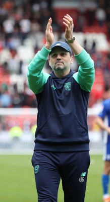 040524 - Rotherham United v Cardiff City - Sky Bet Championship - Manager Erol Bulut of Cardiff salutes the fans at the end of the match