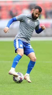 040524 - Rotherham United v Cardiff City - Sky Bet Championship - Manolis Siopis of Cardiff warm up