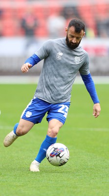 040524 - Rotherham United v Cardiff City - Sky Bet Championship - Manolis Siopis of Cardiff warm up