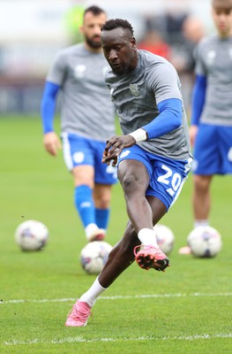 040524 - Rotherham United v Cardiff City - Sky Bet Championship - Famara Diedhiou of Cardiff warm up