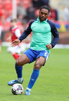 040524 - Rotherham United v Cardiff City - Sky Bet Championship - Mahlon Romeo of Cardiff warm up