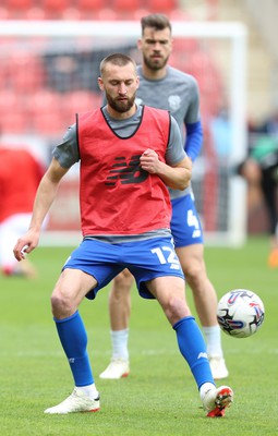 040524 - Rotherham United v Cardiff City - Sky Bet Championship - warm ups Nat Phillips of Cardiff