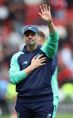 040524 - Rotherham United v Cardiff City - Sky Bet Championship - Manager Erol Bulut of Cardiff shows love for the club to the travelling fans