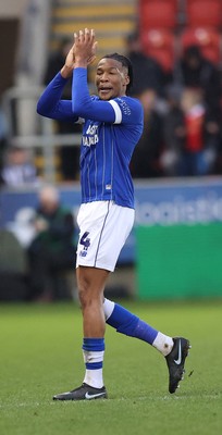 070226 - Rotherham United v Cardiff City - Sky Bet League 1 - Gabriel Osho of Cardiff applauds fans