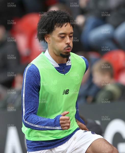 070226 - Rotherham United v Cardiff City - Sky Bet League 1 - Calum Scanlon of Cardiff warms up
