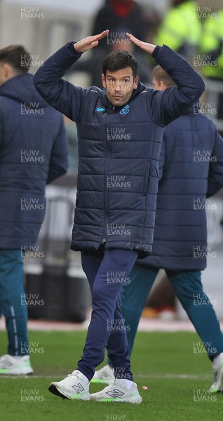 070226 - Rotherham United v Cardiff City - Sky Bet League 1 - Manager Brian Barry-Murphy of Cardiff salutes the travelling fans at the end of the match