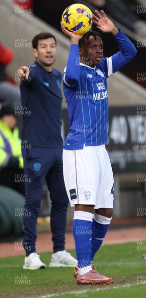 070226 - Rotherham United v Cardiff City - Sky Bet League 1 - Manager Brian Barry-Murphy of Cardiff looks on at Ronan Kpakio of Cardiff