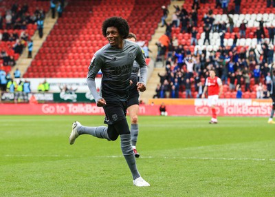 180323 - Rotherham United v Cardiff City - Sky Bet Championship - Jaden Philogene-Bidace of Cardiff celebrates scoring his sides first goal of the match