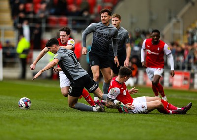 180323 - Rotherham United v Cardiff City - Sky Bet Championship - Callum O'Dowda of Cardiff is fouled